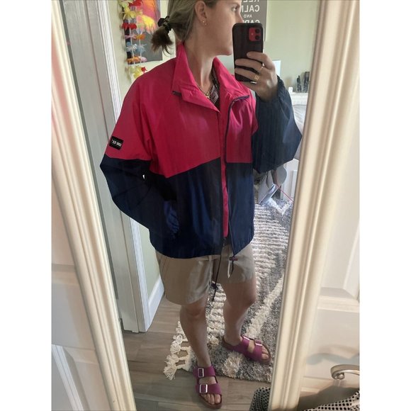 Lightweight Gore-Tex Jacket Pink Blue  Womens Size Medium Vintage Black Ice - Picture 12 of 13
